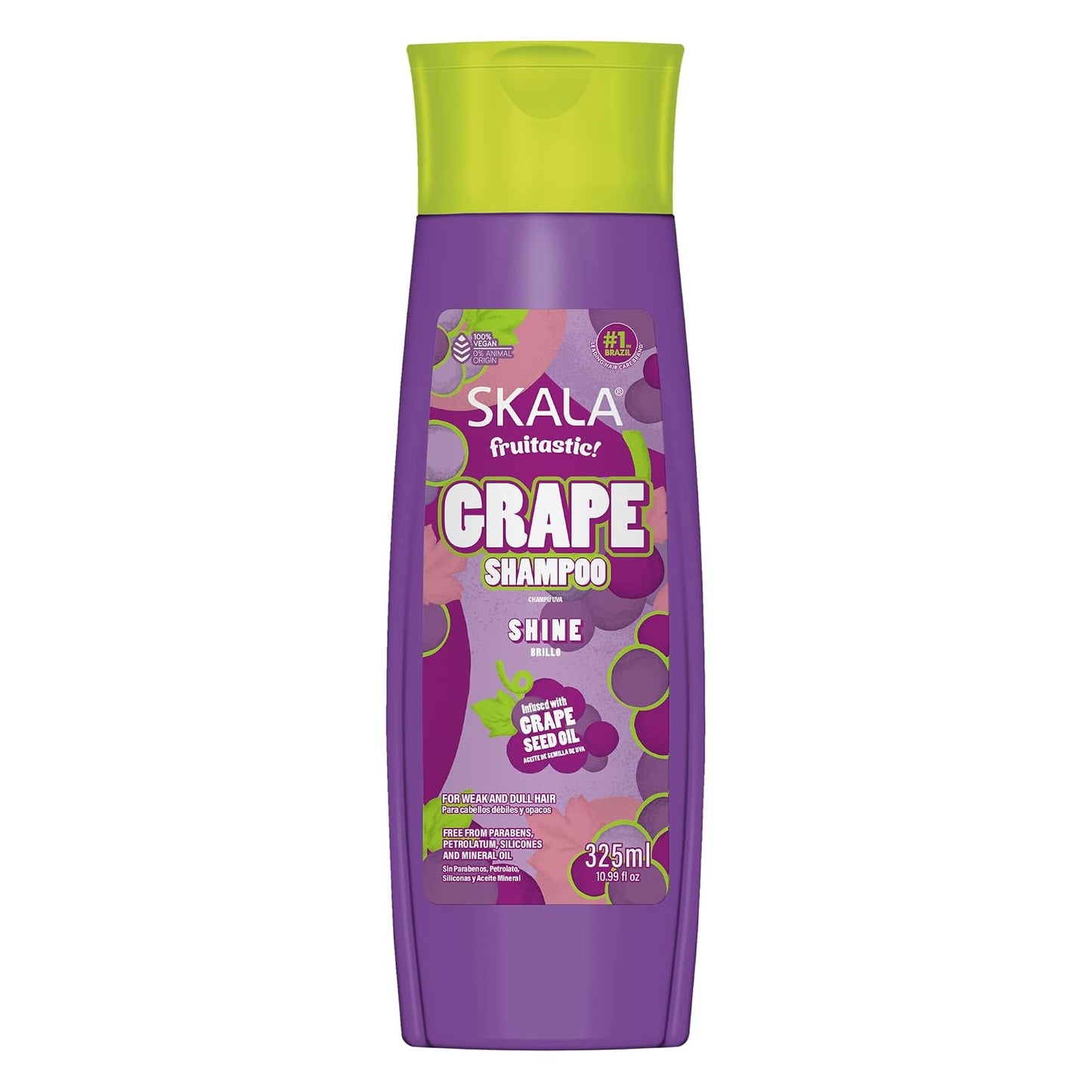 Grape Shampoo for Shine & Hydration - Strengthens Weak, Dull Hair | 10.99 fl oz