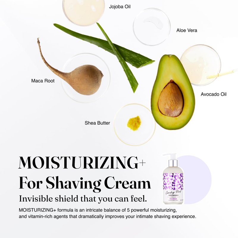 IntiMD Coochy Plus Intimate Shave Cream + Pre-Shave Elixir Moisturizer Oil Kit - HydroLock & MOISTURIZING PLUS Continuous Hydration Reliefs Razor Burn Bump Ingrown Hair