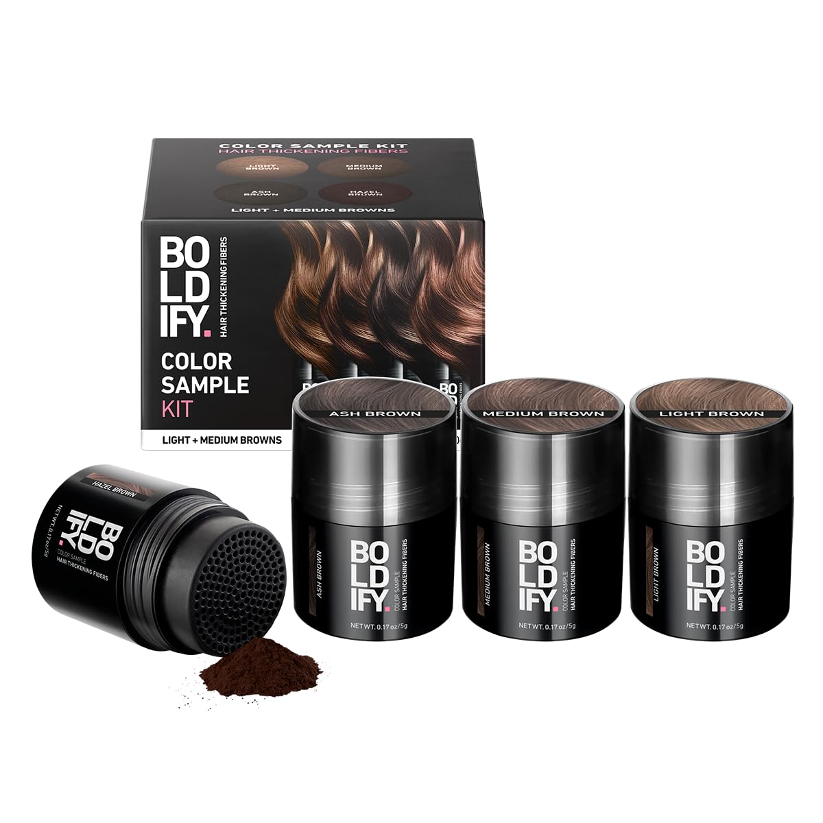 BOLDIFY Hair Fibers - Thinning Hair Solution for Instant Volume | 14 Shades Available - Dark Auburn (56g)