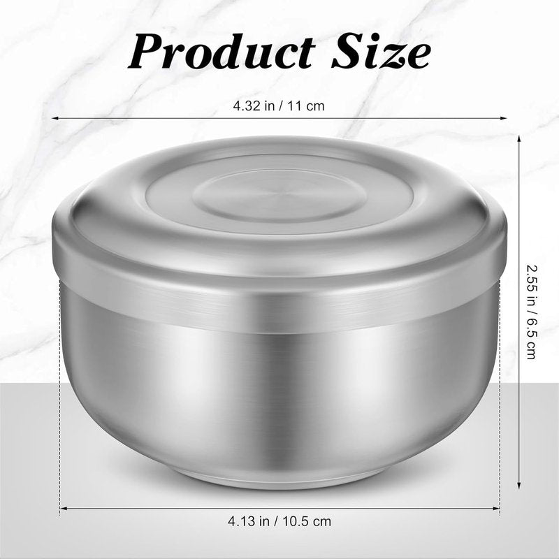 ARTIBETTER Shaving Bowl, Shave Bowl Stainless Steel, Shaving Soap Cup with Lid, 4 Inch UnbreakableShave Mug for Wet/Hot Shave (Silver)