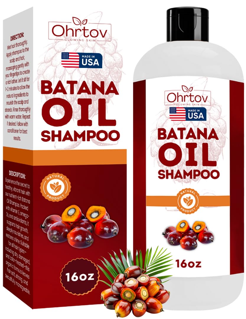 Batana Oil Shampoo - Natural Hair Growth Solution for Thinning Hair | Thickening & Nourishing Formula for Men & Women