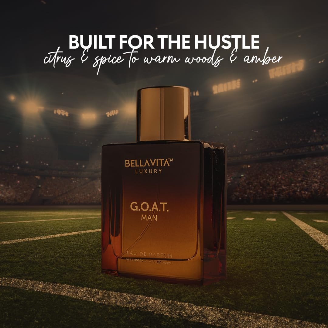 Luxury G.O.A.T. Eau de Parfum for Men - Citrus, Bergamot, Patchouli & Vetiver Notes | 100 ml (3.4 fl. oz.)