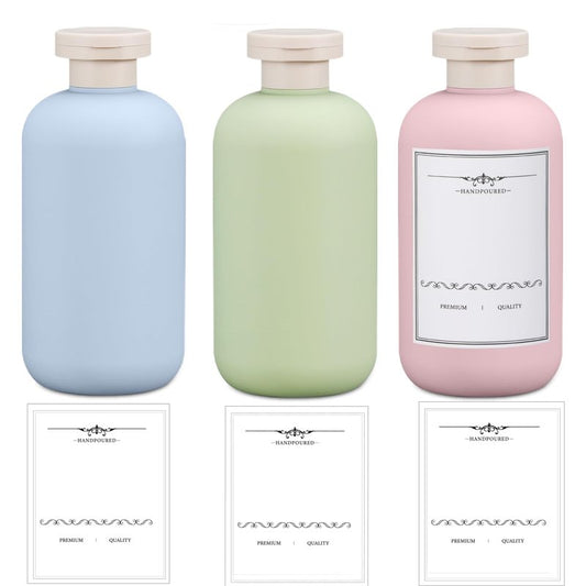 UMETASS 3 PACK Travel Shampoo Bottle, Empty Plastic Squeeze Bottles 6.8oz with Flip Cap, Lotion Container for Toiletries Travel Size Shampoo and Conditioner