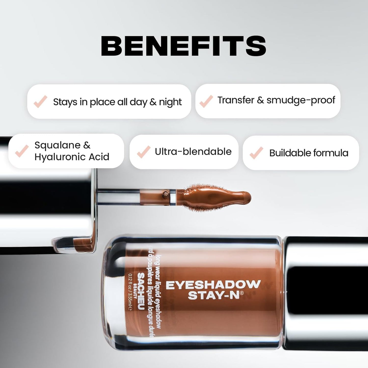 Liquid Eyeshadow STAY-N - Longwear Buildable Eye Makeup | Highly Pigmented Matte & Shimmer Cream in Candy Dipp’d