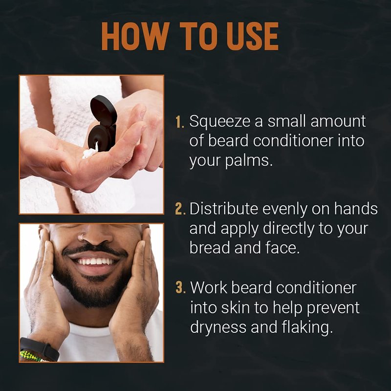 Woody's 2-in-1 Beard Conditioner – Face Moisturizer & Conditioner for Dry Flaky Beards with Botanicals, Beard Softener for Men, 4 oz