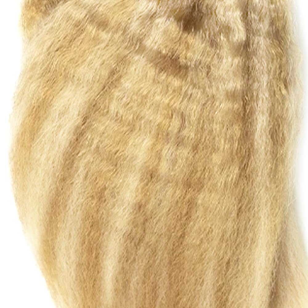 P27/613 Highlight Blonde Bundles Human Hair Honey Blonde Yaki Straight Bundles 16 Inch Unprocessed Brazilian Virgin Hair 1 Bundle 50 Gram Per Bundle Deals Quick Weave Hair Extensions