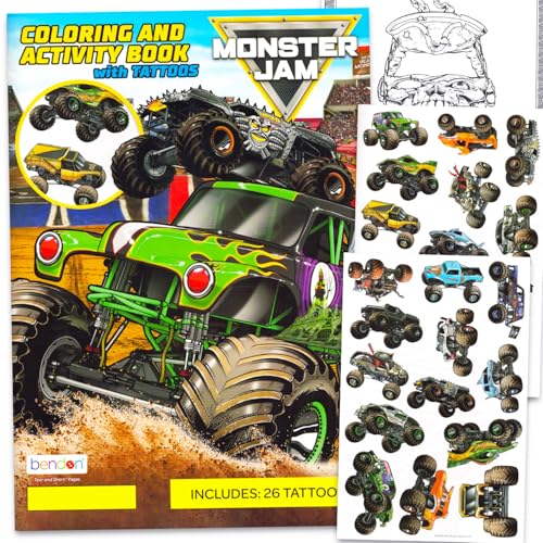 Monster Jam Gravedigger Temporary Tattoos & Coloring Book Set