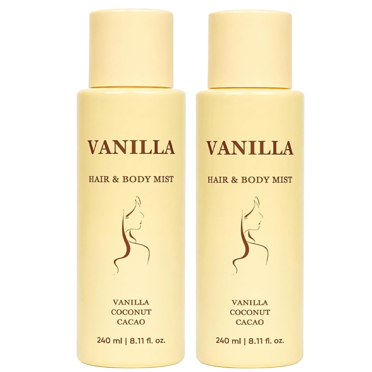Vanilla Hair and Body Mist - Lightweight Tropical Vanilla Scent | Hydrating Mist for Skin & Hair, Long-Lasting Fragrance