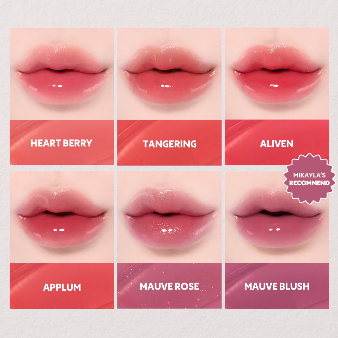 Mini Size Waterism Tinted Lip Gloss - #01 Mauve Rose | 12H Long-Lasting, Non-Sticky Korean Lip and Cheek Tint