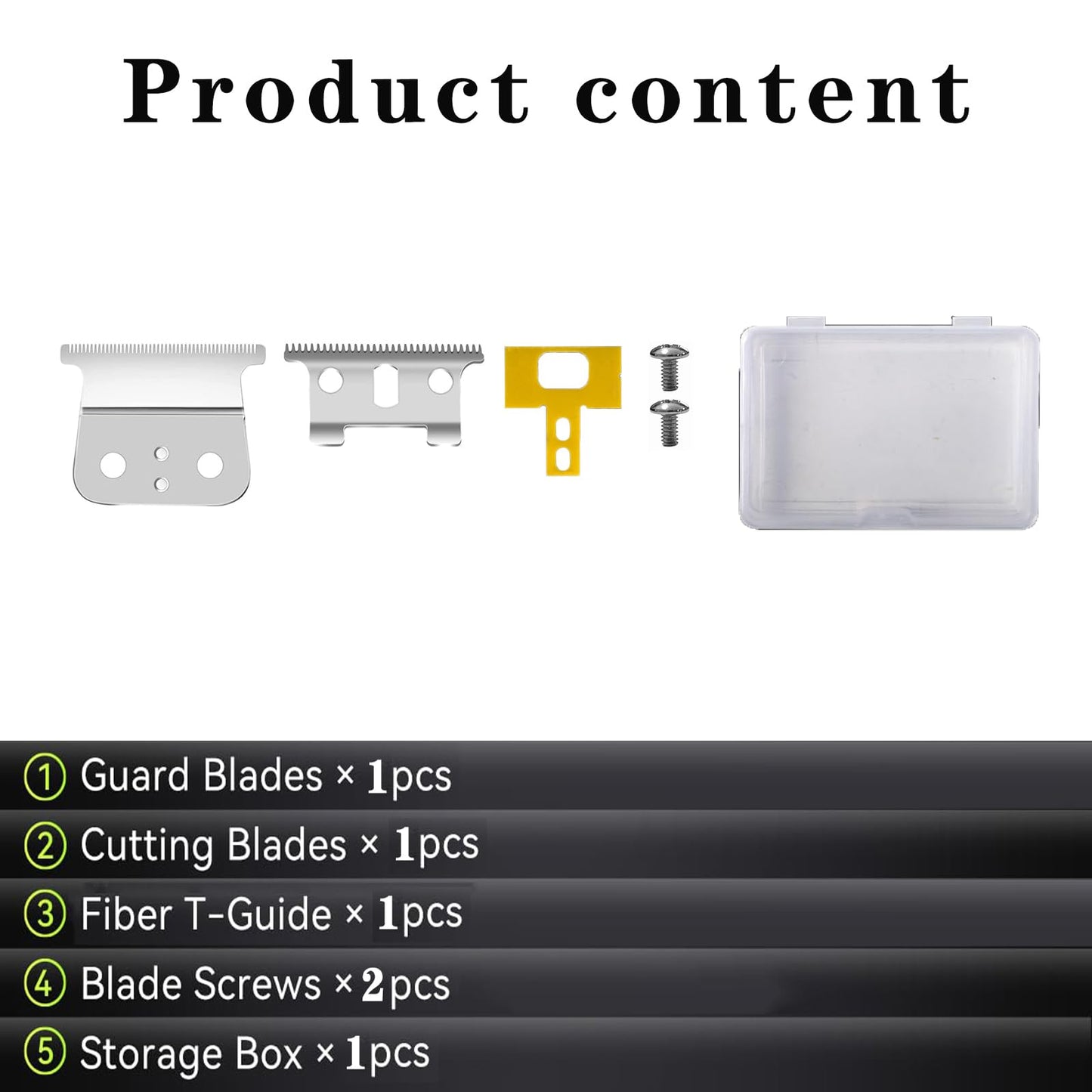 2 Pack T Blades fits for G, GO, GTO, GTX, Headliner LS2, LS3 Replacement,clipper blades,Already assembled（Silver）