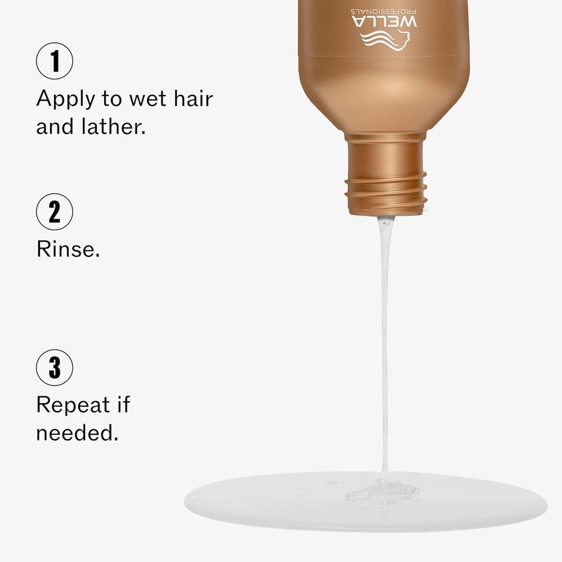 Wella Professionals Ultimate Smooth Shampoo - Nourishing Formula for Dry, Dull & Frizzy Hair | Color Safe, With Squalane & Omega 9