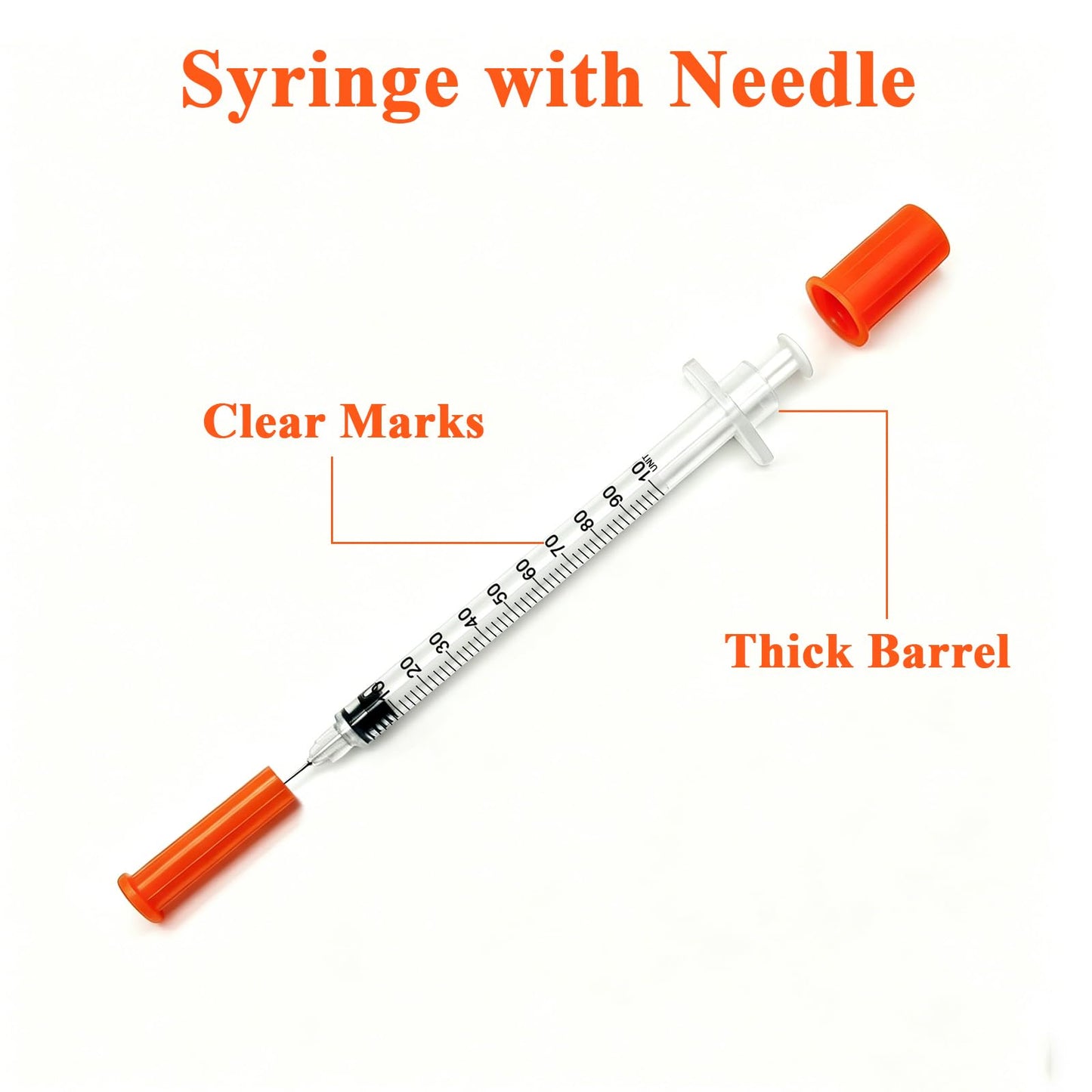 1ml 31Ga 5/16" (8mm) Syringe with Needle, Individually Wrapped, Pack of 10