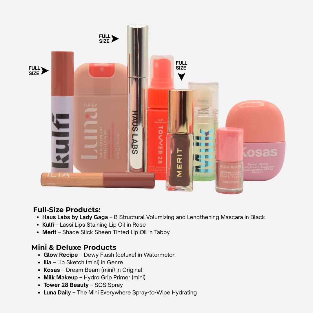 Sephora Cozy & Clean Makeup Holiday Gift Set – 9 Clean Beauty Essentials with Lip, Primer, Mascara & Skincare