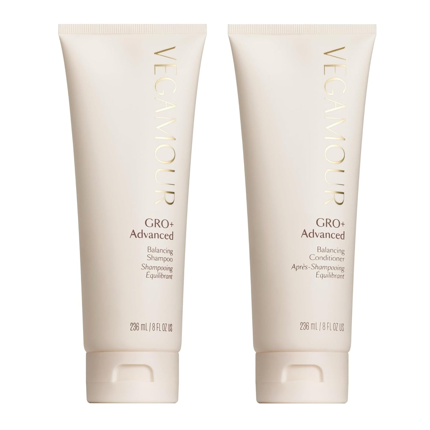 GRO+ Advanced Balancing Shampoo & Conditioner Kit - Hydrates Scalp, Softens Hair | Color Safe, Vegan, 8 Fl Oz Each