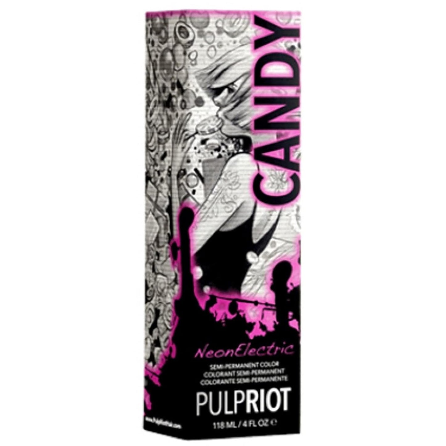 Pulp Riot Semi-Permanent Neon Hair Color - Vibrant Candy Shade | 4oz Tube