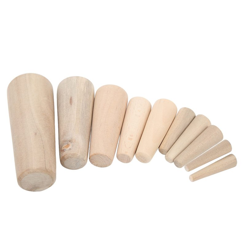 Akozon Marine Boat Wooden Conical Bungs Plugs Set, 10pcs Marine Tapered Thru Hull Emergency Soft Wood Plugs Drain Plug For Boat Yacht Soft Conical Thru Hull Wood Plugs