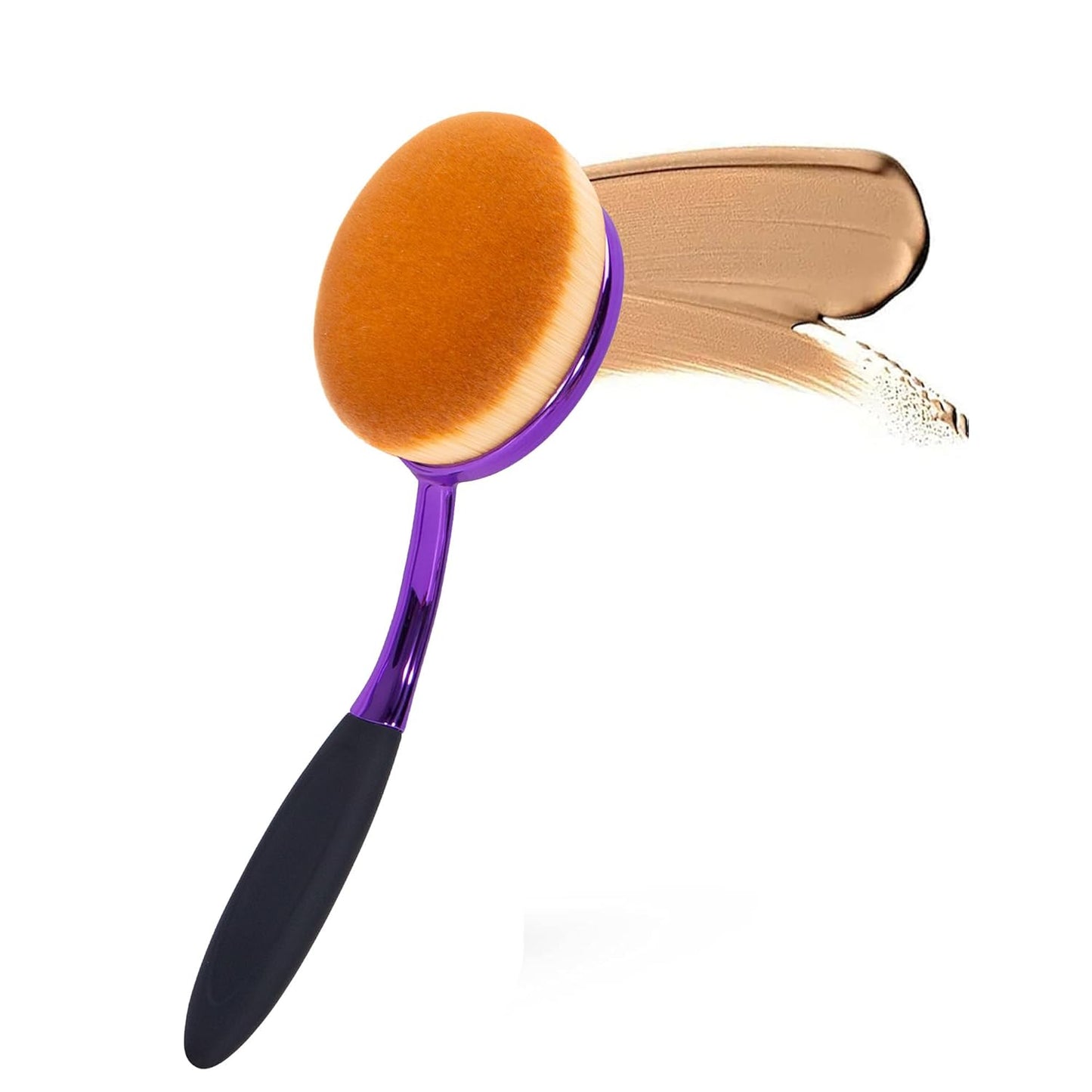 Oval Foundation Brush - Large Toothbrush Style for Fast, Flawless Liquid & Cream Application | Perfect for Powder Foundation