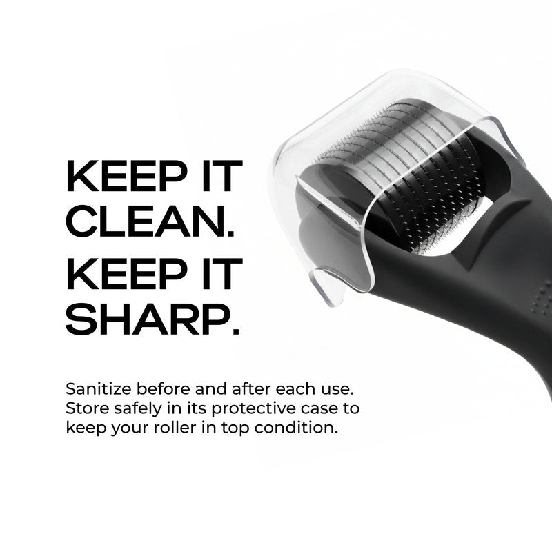Beard Butler 'The Original' Beard Roller for Men | Includes Travel Case | Derma Roller | 540 Titanium Microneedles (.3mm)