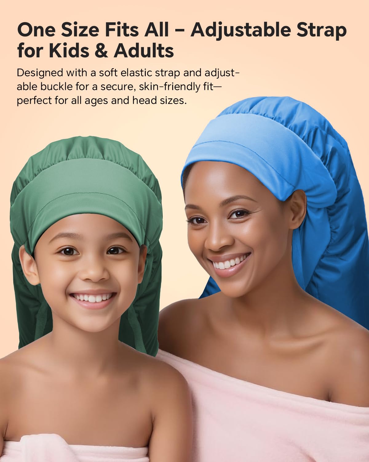 Boloye Hair Dryer Bonnet Attachment – 28.5" XL Hooded Dryer Cap for Faster Drying & Deep Conditioning, Extra-Large Space Fits Thick, Curly Hair & Styling Tools (Blue, Extra Large)