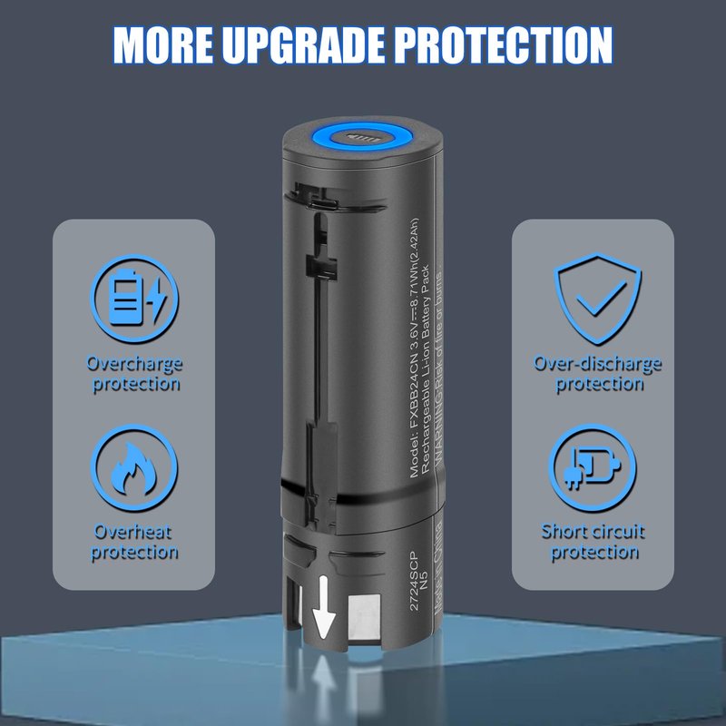 CBQ FXBB24 Battery Replacement for BaBylissPRO FXONE Trimmers & Cordless Clippers with LED Indicator 4-Hour Runtime Universal Snap-in Li-ion Battery