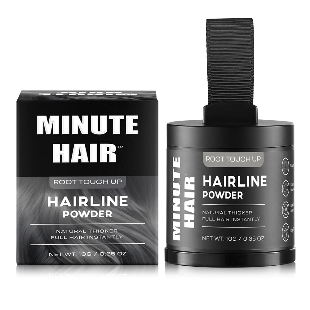 Minute Hairline Powder - Auburn Root Touch Up Hair Color for Gray Coverage | 10g Bald Spot Concealer for Men & Women