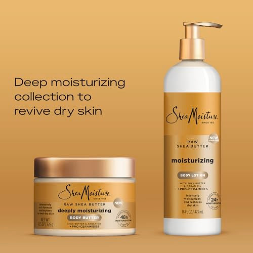 SheaMoisture Raw Shea Butter Body Lotion 16oz - 24 Hour Moisture for Dry Skin