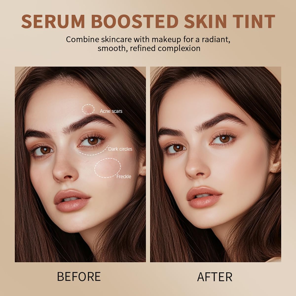 FYEBOO Beauty Balm Serum - Hydrating Tinted Moisturizer Foundation Stick | Radiant Dewy Finish #01