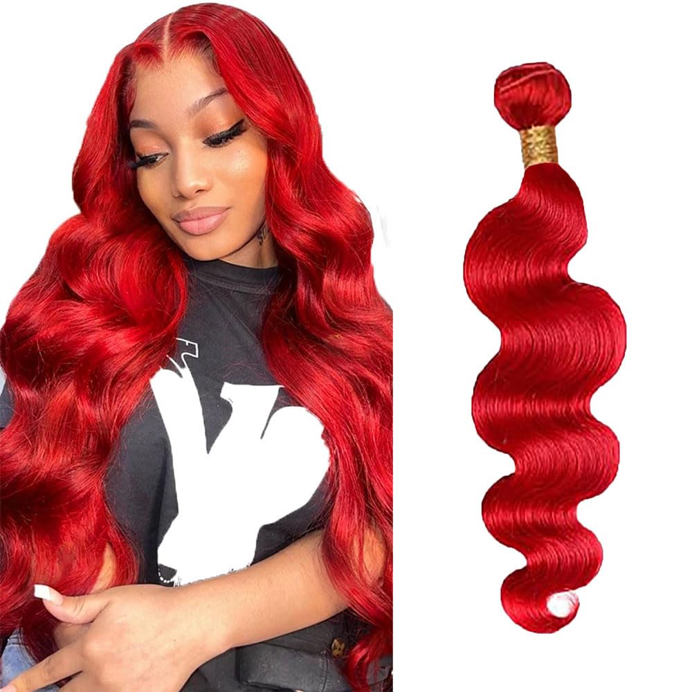 30 Inch Red Bundle Red Human Hair Bundle 99j Body Wave Bundles Unprocessed Brazilian Virgin Hair Extensions 100g/Bundle