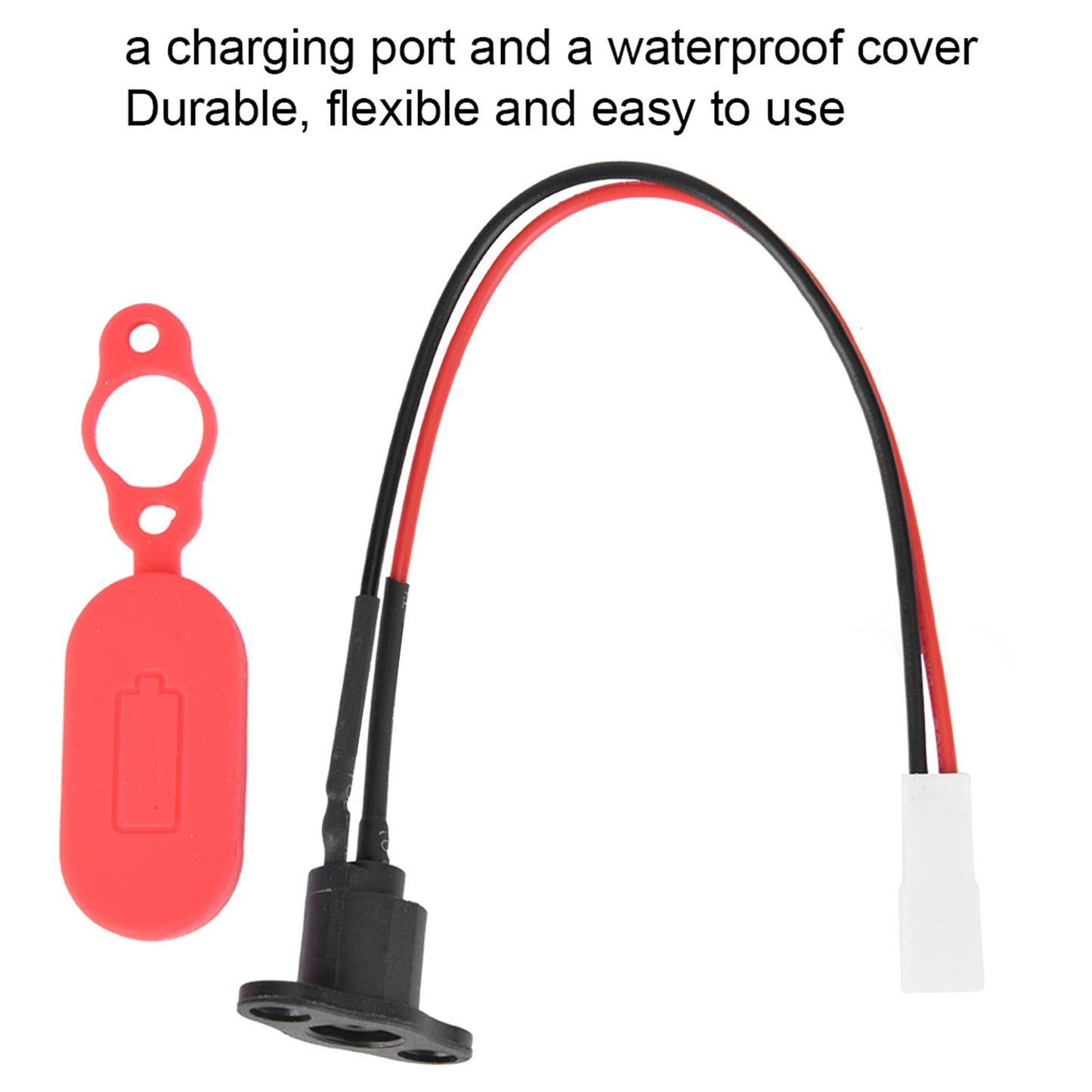 Qiilu Electric Scooter Charger Port Aovo Pro Charging Port Gel Silicone Sleeve Charging Port with Waterproof Cover for M365 Electric Scooter Sory