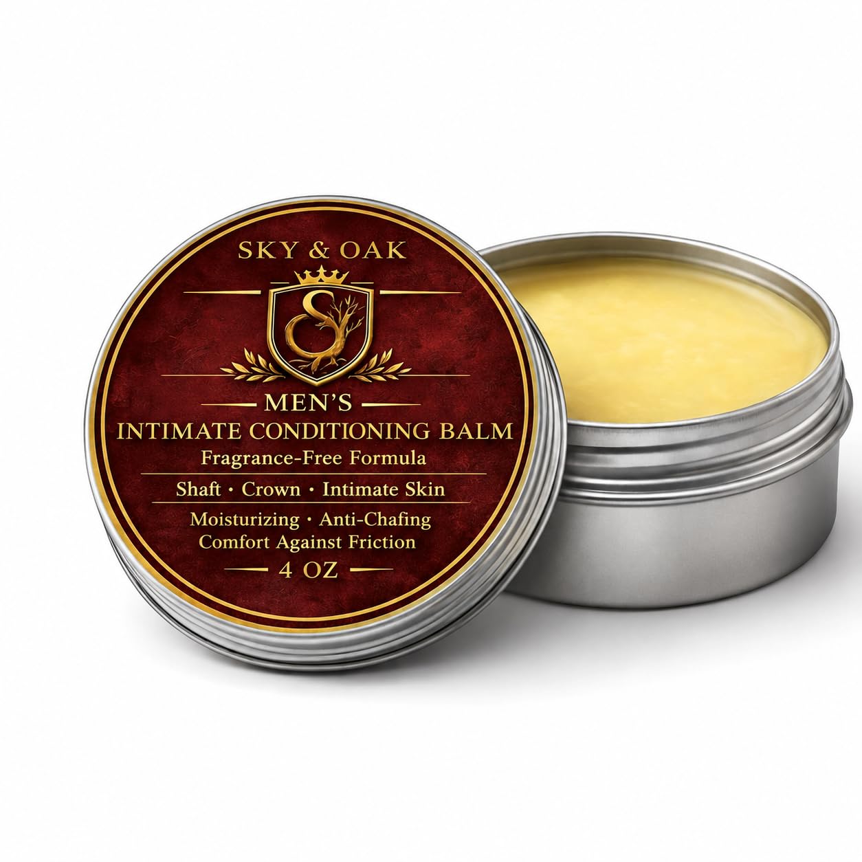Men’s Intimate Conditioning Balm | Fragrance-Free Grooming for Sensitive Skin - 4 oz
