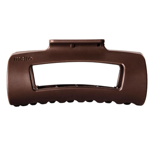 Medium Hair Clip - Flexible Comfort Hair Claw for Strong Hold on Thick & Thin Hair | Dark Brown, Matte Finish
