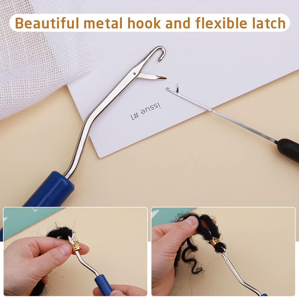 Dreadlock Crochet Hook Set - 48 Pcs Crochet Needles with Case | Various Sizes for Hair Braiding