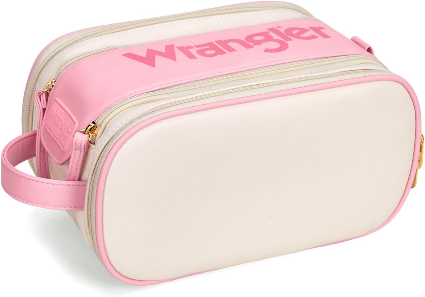 Large Makeup Bag - Travel Toiletry Organizer with Divider & Handle | Cowprint Design for Women
