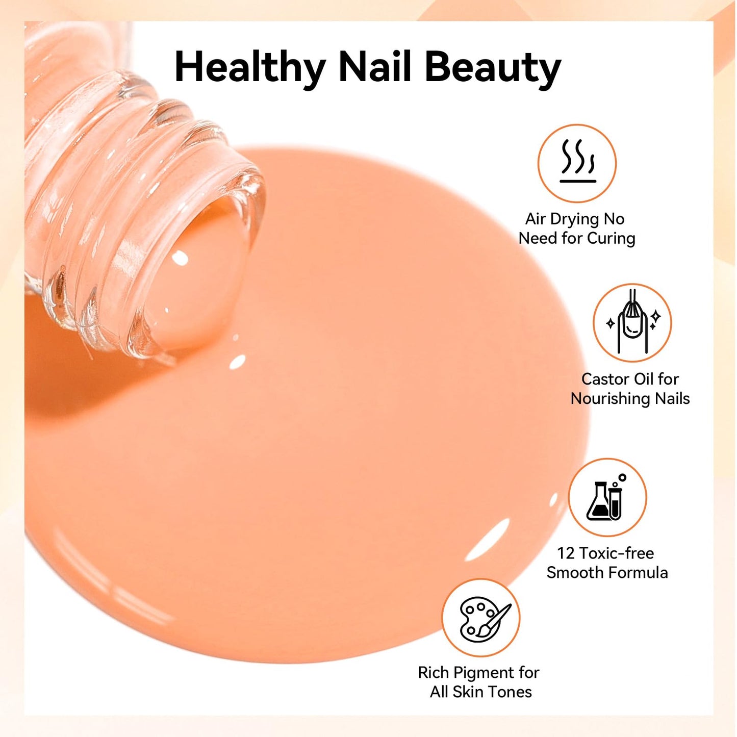Nailshion Nude Gray Nail Polish Set Neutral 16 Colors with Base Top Coat