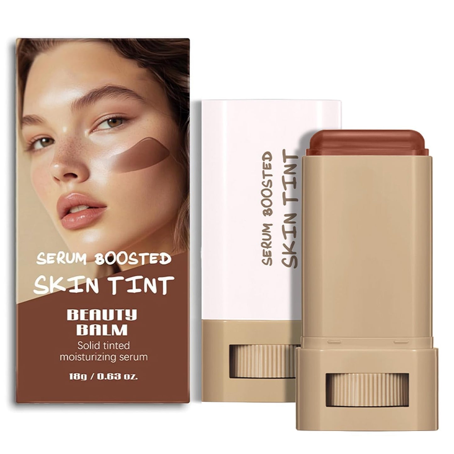 Foundation Stick Beauty Balm Serum - Tinted Moisturizer for Natural Finish Makeup | 2 Pcs, 0.63 OZ