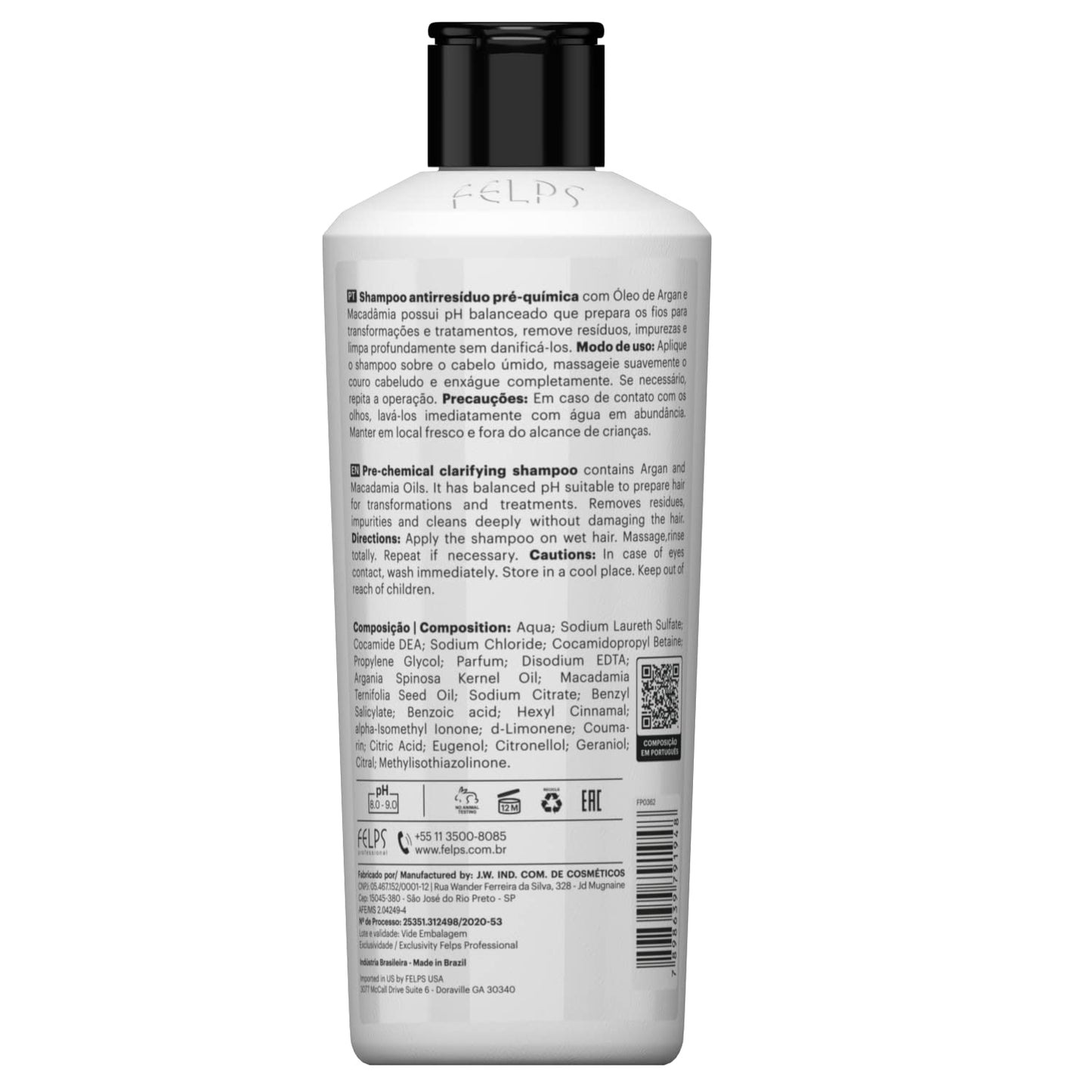 Felps Clarifying Deep Cleaning Shampoo - Anti-Residue Treatment | 250ml/8.5oz