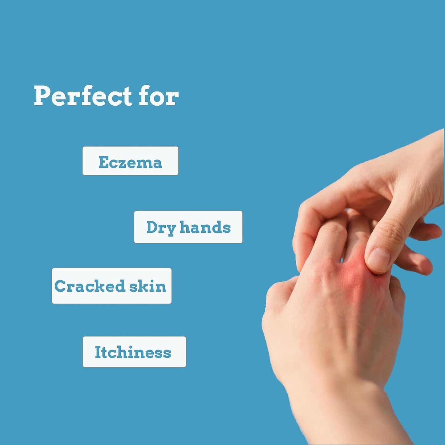 White Cotton Gloves for Dry Hands - Moisturizing Eczema Treatment | Medium, 3 Pairs