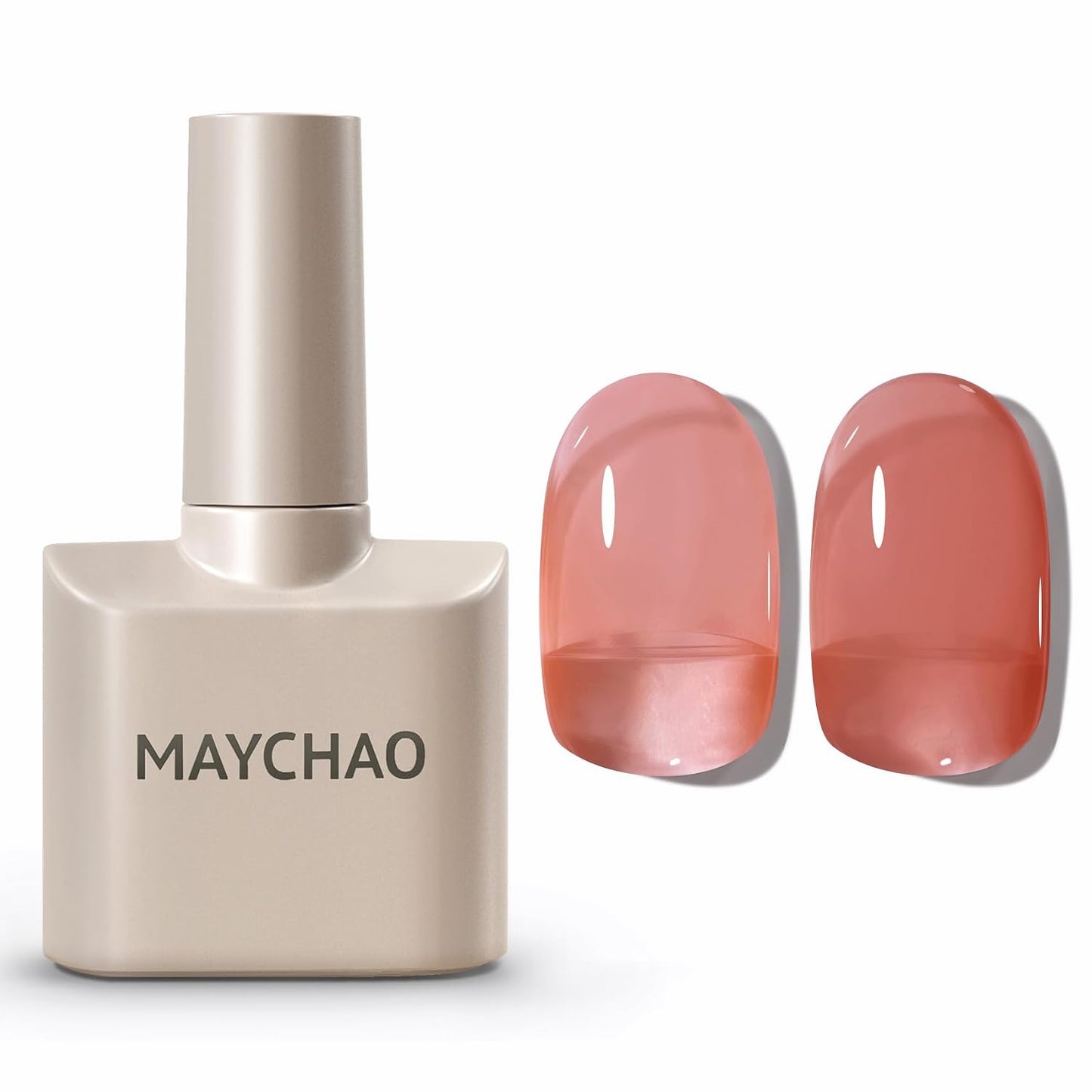 Light Pink Gel Nail Polish - 15ML Soak Off UV/LED for DIY Nail Art | Peach Pink Color, 0.5 OZ