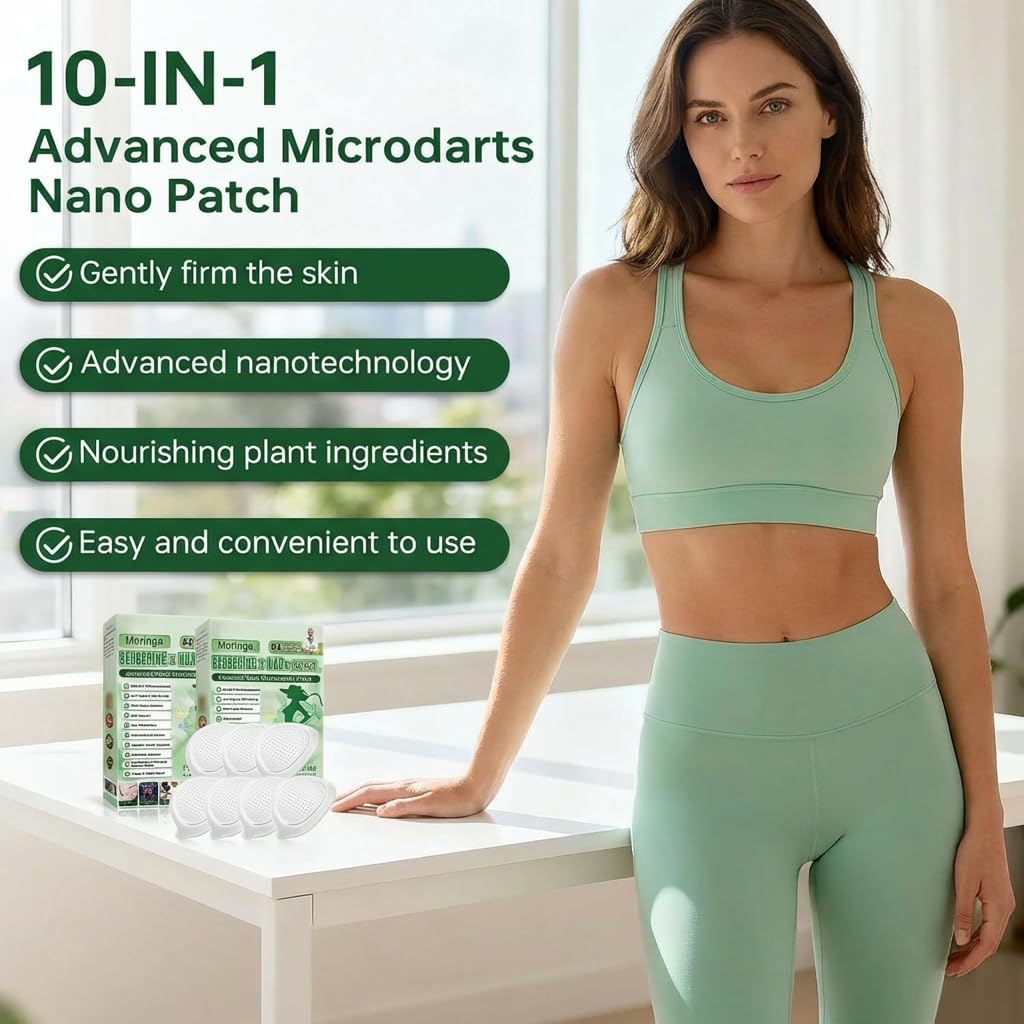 Moringa Patch 10-in-1 Nano Microdarts | Natural Skin Care Patches for All Skin Types (2 Boxes)