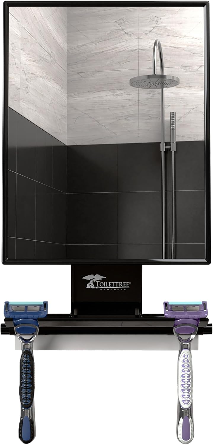 Fogless Shower Mirror - Adjustable Anti-Fog Bathroom Mirror with Squeegee | Rust-Proof, Impact-Resistant Design