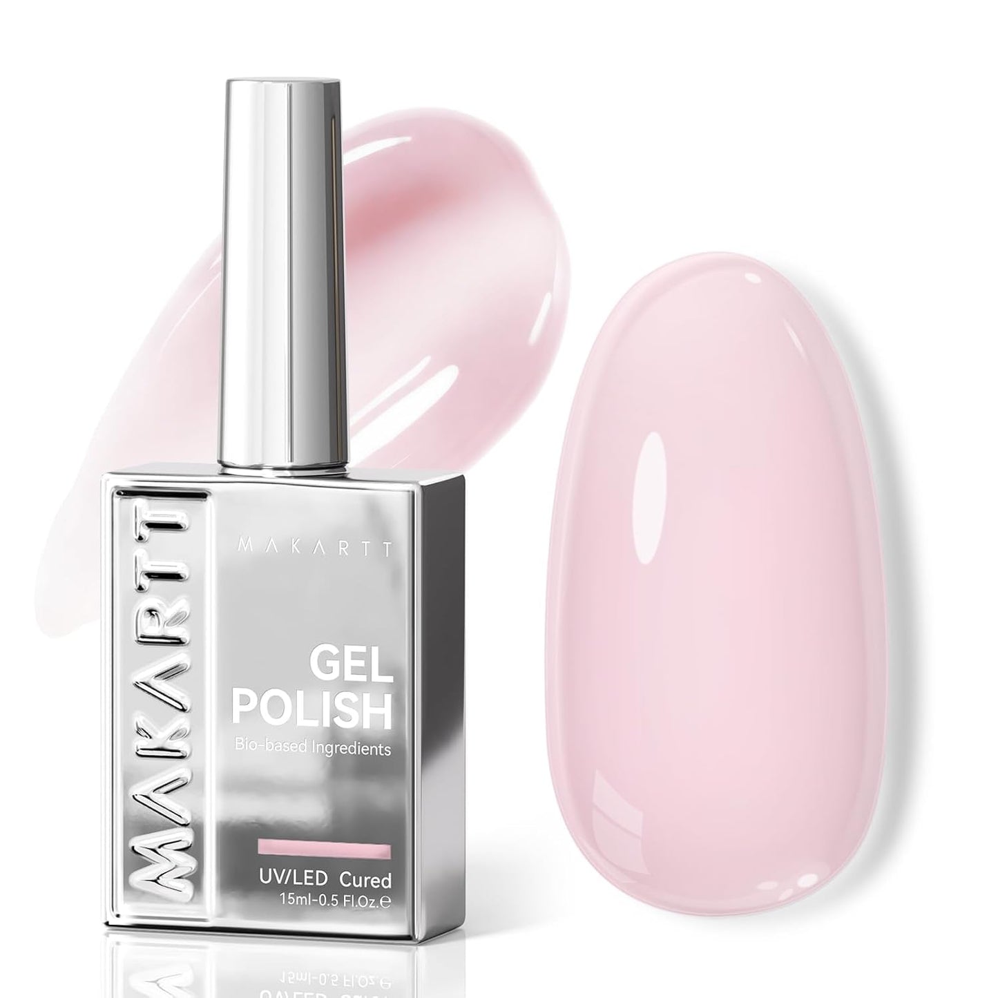 Milky White Gel Nail Polish - Hema-Free Neutral Jelly | 15ML Soak Off UV LED for DIY Home Manicure