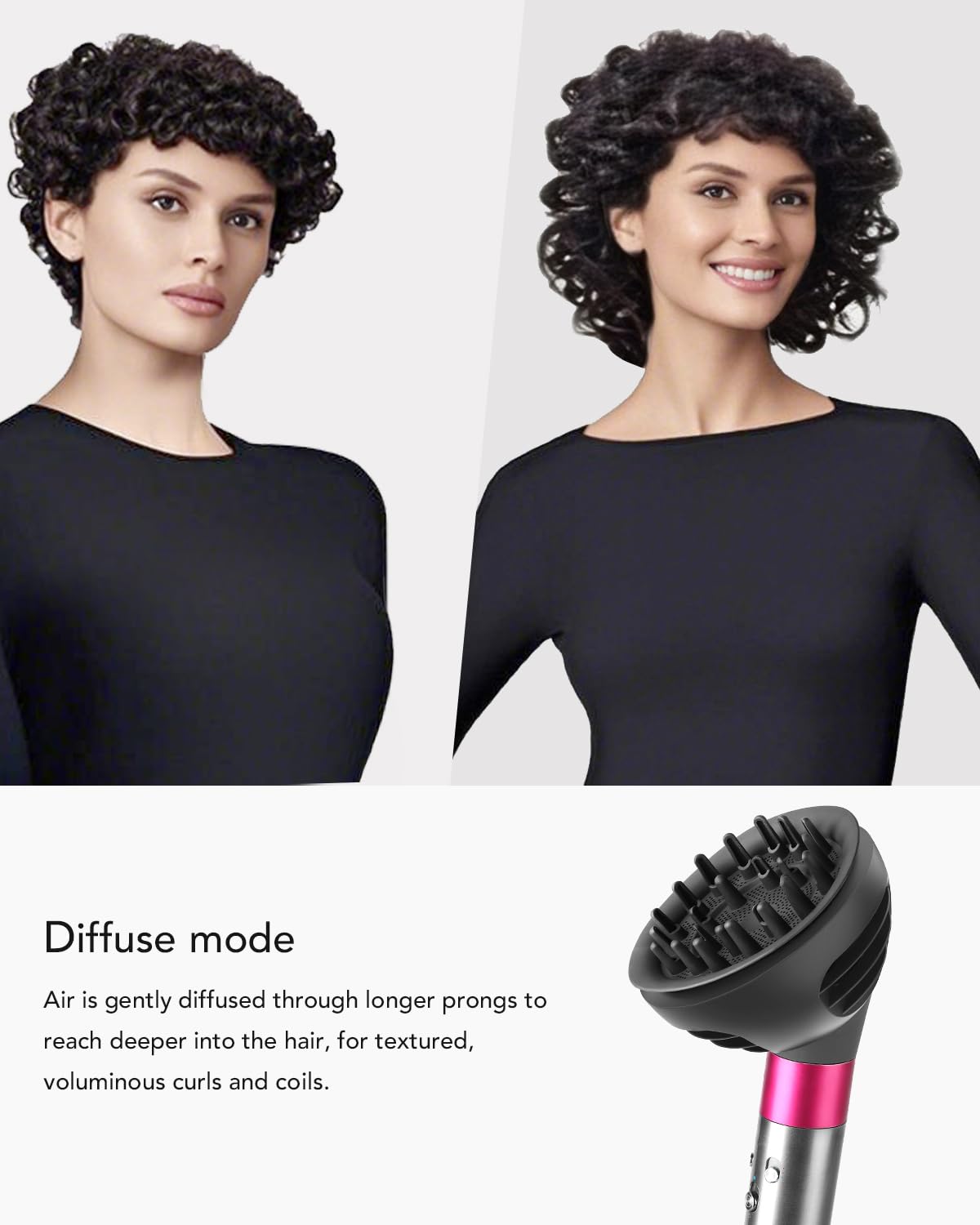 Dyson Wave & Curl Diffuser Attachment - Upgraded Nozzle for Airwrap HS01 HS05 HS08 | Perfect for Wavy, Curly, Coily Hair