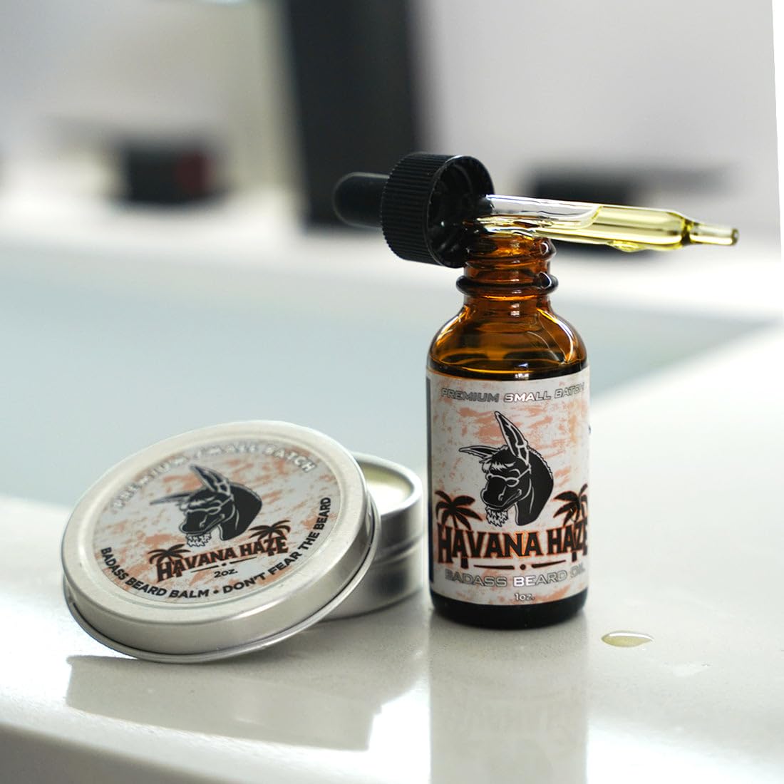 Badass Beard Care Beard Balm - The Havana Haze, 2 Ounce - All Natural Ingredients, Keeps Beard and Mustache Full, Soft and Healthy, Reduce Itchy and Flaky Skin, Promote Healthy Growth