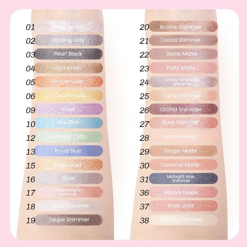 2in1 Cream Eye Shadow Brightener Sticks - Waterproof Pigmented Pencil Applicator | 24 Smoky Amethyst Shimmer