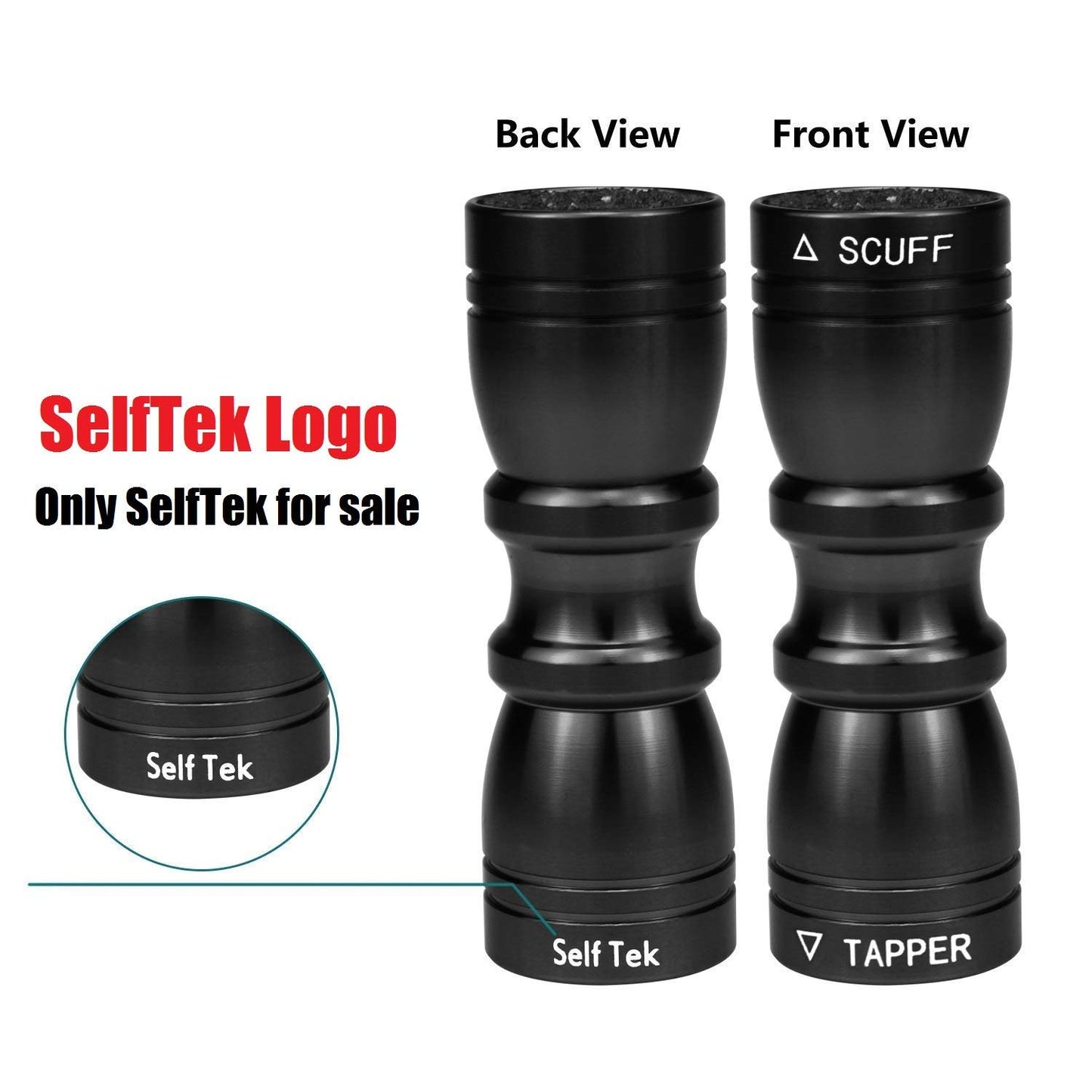 SelfTek Pool Cue Tip Shaper, Billiard Pool Stick Tip with 3 in 1 Billiard Pool Cue Accessories Tool Scuffer/Shaper/Aerator 1Pack (Black)