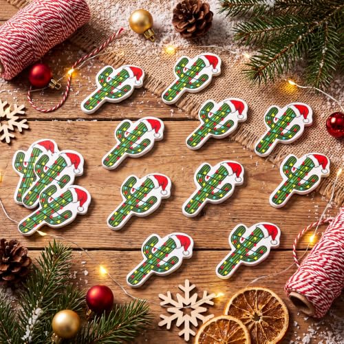 50 Pcs Christmas Cactus Nail Files Bulk Gift for Women, Holiday Manicure Tools