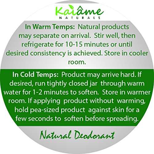Kaiame Naturals Tea Tree Activated Charcoal Deodorant - All Natural, Aluminum & Paraben Free (2 oz)
