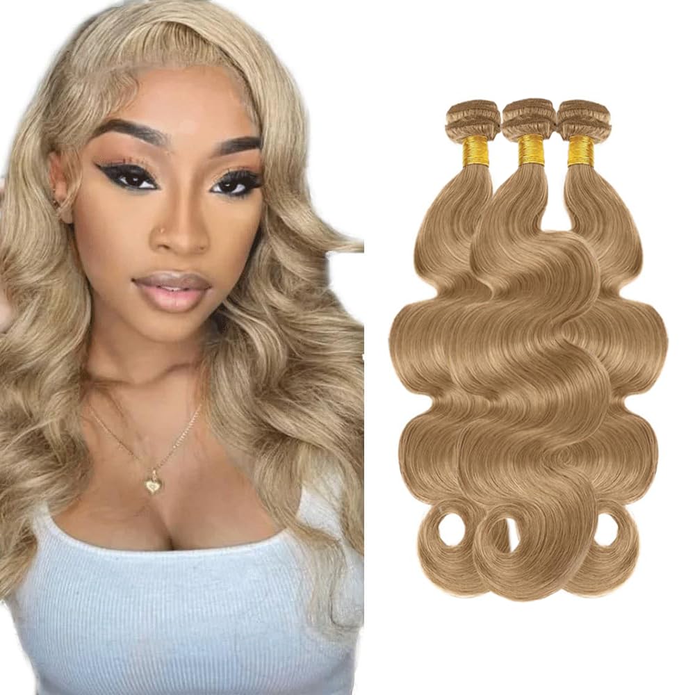 28 30 32 Inch Ash Blonde Bundles Human Hair Ash Blonde Bundles Body Wave Color #22 Bundle Wet And Wavy Bundle 150g