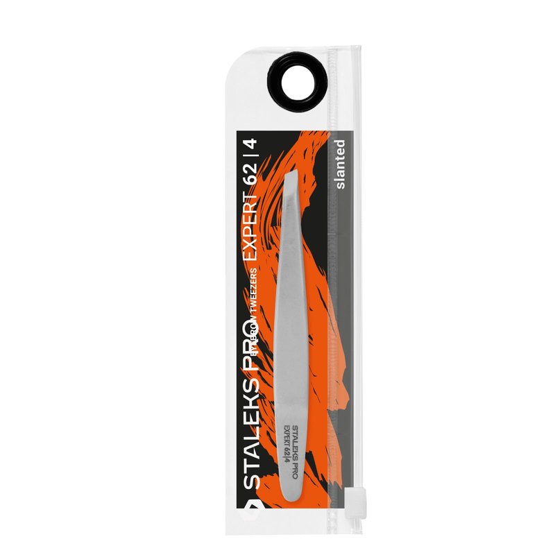 STALEKS PRO Expert 62 Type 4 Professional Eyebrow Tweezers – Narrow Beveled Stainless Steel for Fine Brows & Small Hands