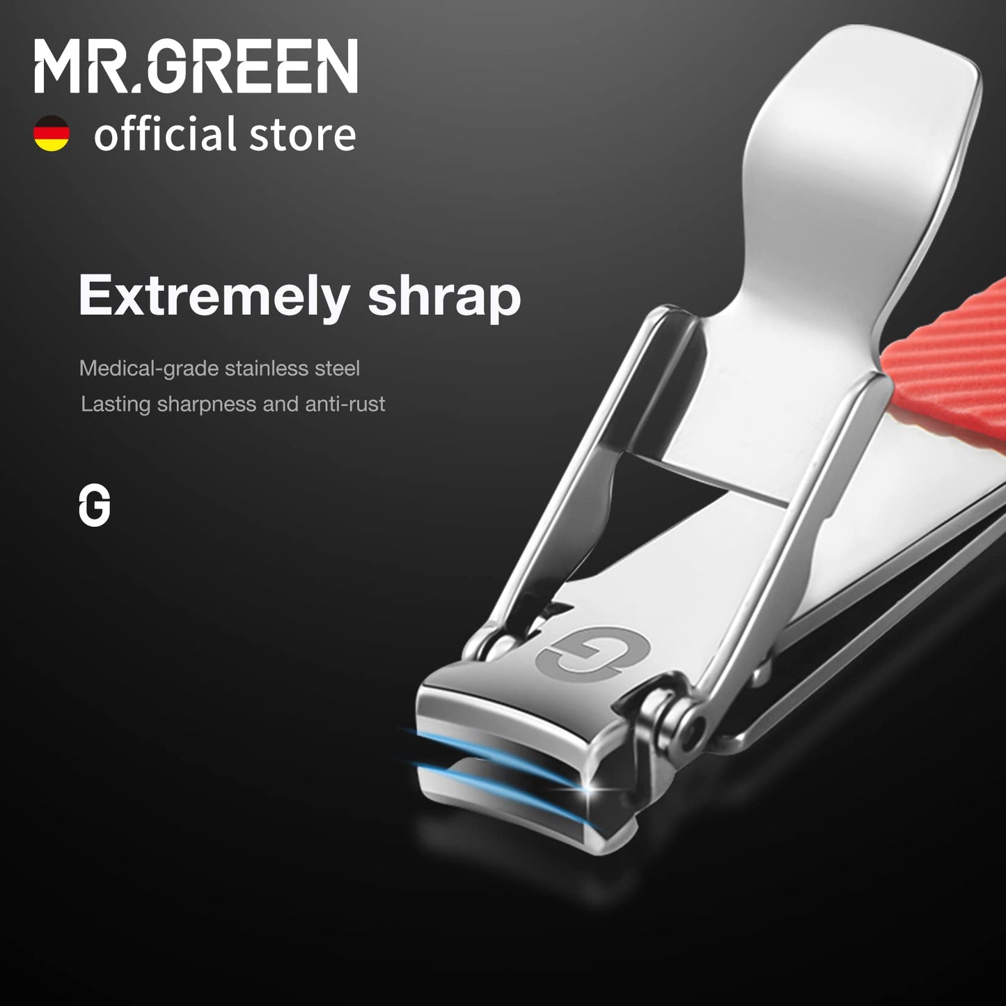 MR.GREEN Compact Nail Clippers Foldable Nail Cutters Manicure Tools Portable Fingernail Clipper with Key Chain Nail Scissors
